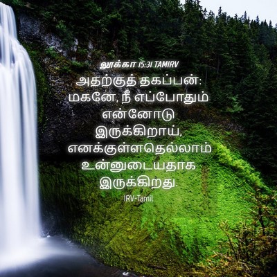 Picture 04 - லூக்கா 15:31 TAMIRV - அதற்குத் தகப்பன்: - Bible Verse Picture