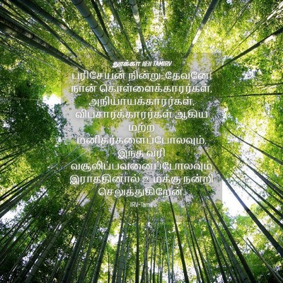 Picture 04 - லூக்கா 18:11 TAMIRV - பரிசேயன் நின்று: - Bible Verse Picture