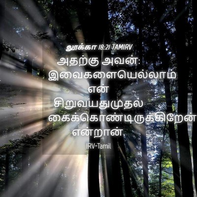 Picture 04 - லூக்கா 18:21 TAMIRV - அதற்கு அவன்: - Bible Verse Picture