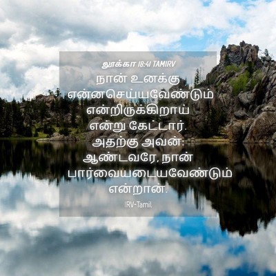 Picture 04 - லூக்கா 18:41 TAMIRV - நான் உனக்கு - Bible Verse Picture