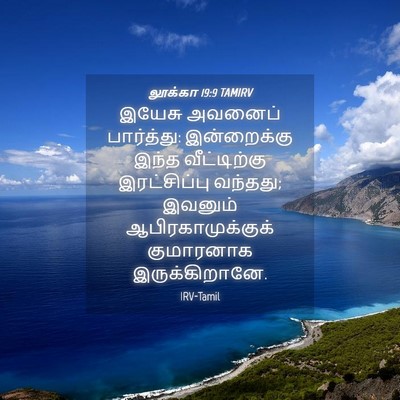 Picture 04 - லூக்கா 19:9 TAMIRV - இயேசு அவனைப் - Bible Verse Picture