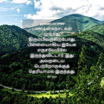 Picture 04 - லூக்கா 2:43 TAMIRV - பண்டிகைநாட்கள் - Bible Verse Picture