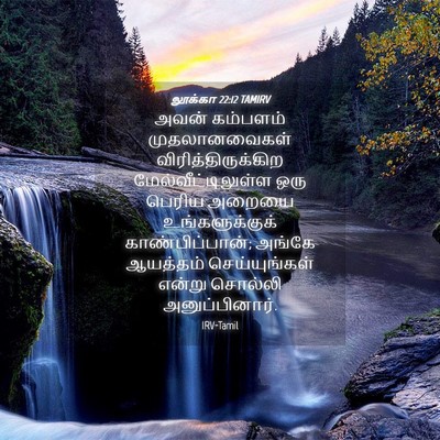 Picture 04 - லூக்கா 22:12 TAMIRV - அவன் கம்பளம் - Bible Verse Picture