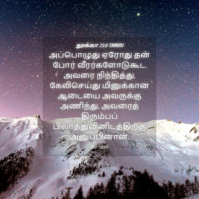 Picture 04 - லூக்கா 23:11 TAMIRV - அப்பொழுது ஏரோது - Bible Verse Picture