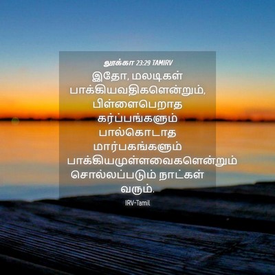 Picture 04 - லூக்கா 23:29 TAMIRV - இதோ, மலடிகள் - Bible Verse Picture
