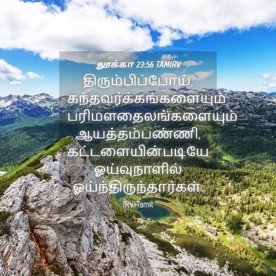 Picture 04 - லூக்கா 23:56 TAMIRV - திரும்பிப்போய், - Bible Verse Picture