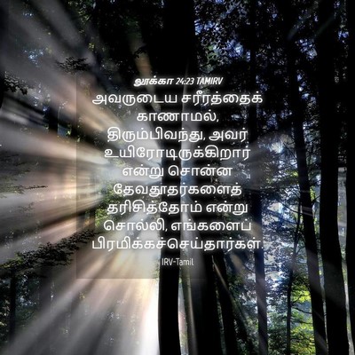 Picture 04 - லூக்கா 24:23 TAMIRV - அவருடைய - Bible Verse Picture