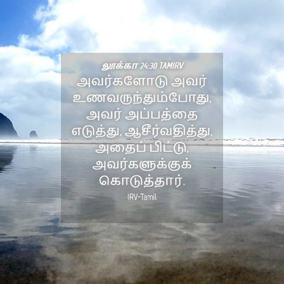 Picture 04 - லூக்கா 24:30 TAMIRV - அவர்களோடு அவர் - Bible Verse Picture