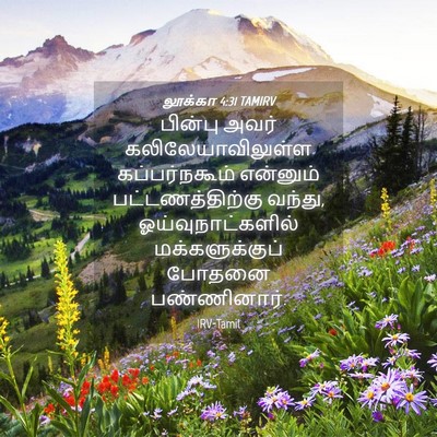 Picture 04 - லூக்கா 4:31 TAMIRV - பின்பு அவர் - Bible Verse Picture