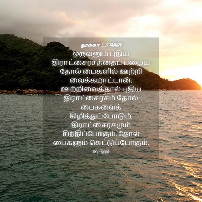 Picture 04 - லூக்கா 5:37 TAMIRV - ஒருவனும் புதிய - Bible Verse Picture