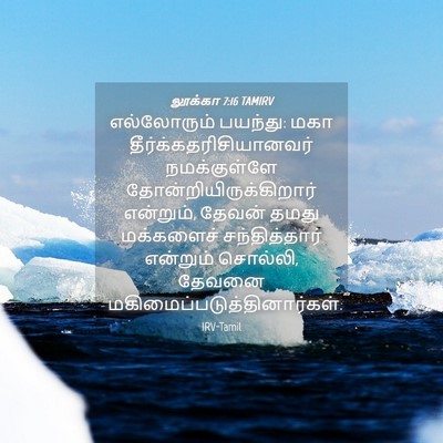 Picture 04 - லூக்கா 7:16 TAMIRV - எல்லோரும் பயந்து: - Bible Verse Picture