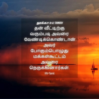 Picture 04 - லூக்கா 8:42 TAMIRV - தன் வீட்டிற்கு - Bible Verse Picture