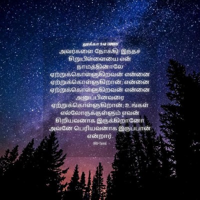 Picture 04 - லூக்கா 9:48 TAMIRV - அவர்களை நோக்கி: - Bible Verse Picture