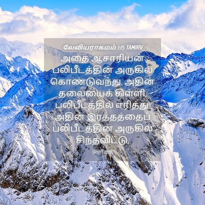 Picture 04 - லேவியராகமம் 1:15 TAMIRV - அதை ஆசாரியன் - Bible Verse Picture