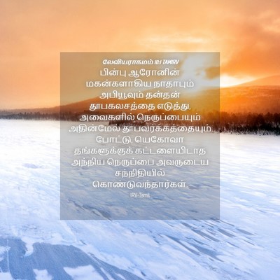 Picture 04 - லேவியராகமம் 10:1 TAMIRV - பின்பு ஆரோனின் - Bible Verse Picture