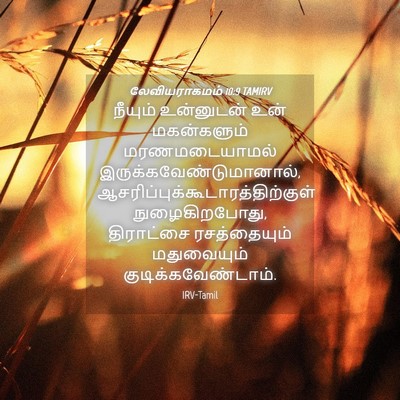 Picture 04 - லேவியராகமம் 10:9 TAMIRV - நீயும் உன்னுடன் - Bible Verse Picture