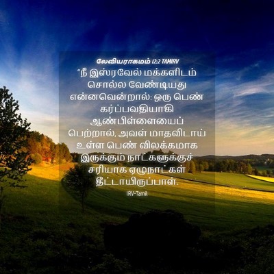 Picture 04 - லேவியராகமம் 12:2 TAMIRV - “நீ இஸ்ரவேல் - Bible Verse Picture