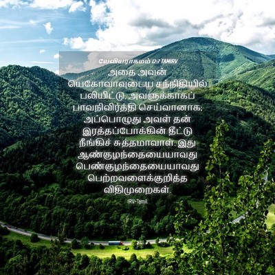 Picture 04 - லேவியராகமம் 12:7 TAMIRV - அதை அவன் - Bible Verse Picture