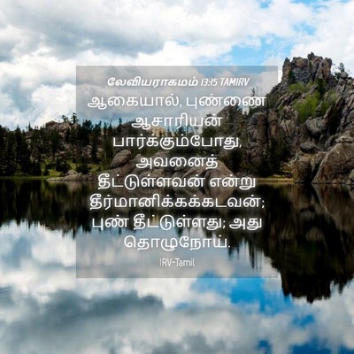 Picture 04 - லேவியராகமம் 13:15 TAMIRV - ஆகையால், புண்ணை - Bible Verse Picture