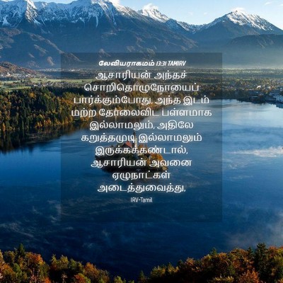 Picture 04 - லேவியராகமம் 13:31 TAMIRV - ஆசாரியன் அந்தச் - Bible Verse Picture