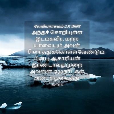 Picture 04 - லேவியராகமம் 13:33 TAMIRV - அந்தச் சொறியுள்ள - Bible Verse Picture