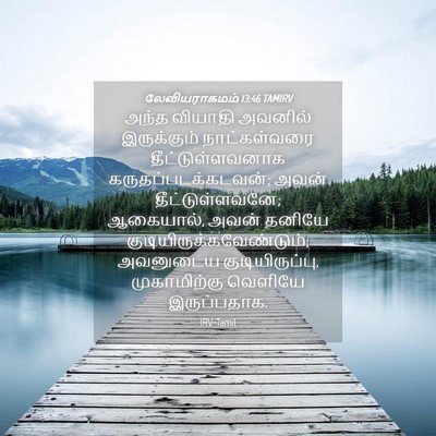 Picture 04 - லேவியராகமம் 13:46 TAMIRV - அந்த வியாதி - Bible Verse Picture