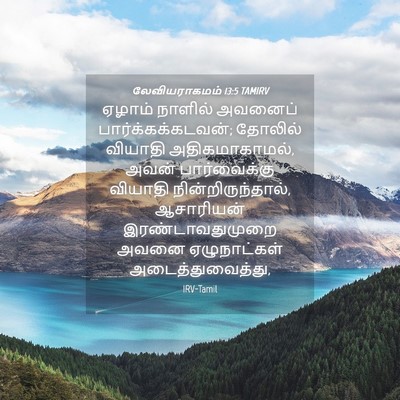 Picture 04 - லேவியராகமம் 13:5 TAMIRV - ஏழாம் நாளில் - Bible Verse Picture