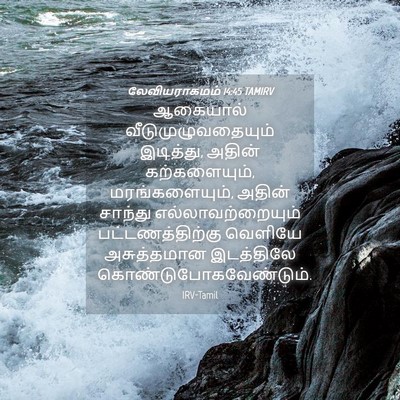 Picture 04 - லேவியராகமம் 14:45 TAMIRV - ஆகையால் - Bible Verse Picture