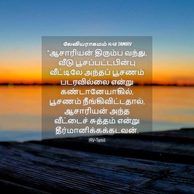 Picture 04 - லேவியராகமம் 14:48 TAMIRV - “ஆசாரியன் திரும்ப - Bible Verse Picture