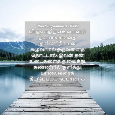 Picture 04 - லேவியராகமம் 15:11 TAMIRV - விந்து கழிதல் - Bible Verse Picture