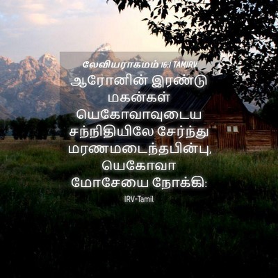 Picture 04 - லேவியராகமம் 16:1 TAMIRV - ஆரோனின் இரண்டு - Bible Verse Picture