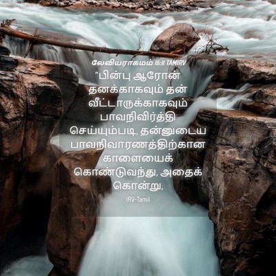Picture 04 - லேவியராகமம் 16:11 TAMIRV - “பின்பு ஆரோன் - Bible Verse Picture
