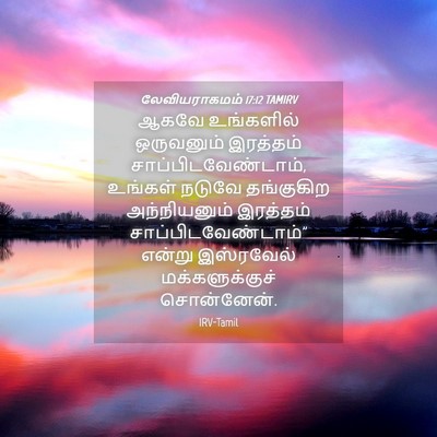 Picture 04 - லேவியராகமம் 17:12 TAMIRV - ஆகவே உங்களில் - Bible Verse Picture