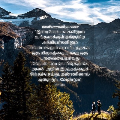 Picture 04 - லேவியராகமம் 17:13 TAMIRV - “இஸ்ரவேல் - Bible Verse Picture