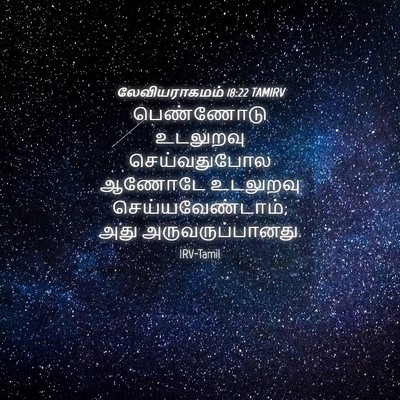 Picture 04 - லேவியராகமம் 18:22 TAMIRV - பெண்ணோடு உடலுறவு - Bible Verse Picture