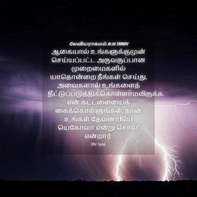 Picture 04 - லேவியராகமம் 18:30 TAMIRV - ஆகையால் - Bible Verse Picture