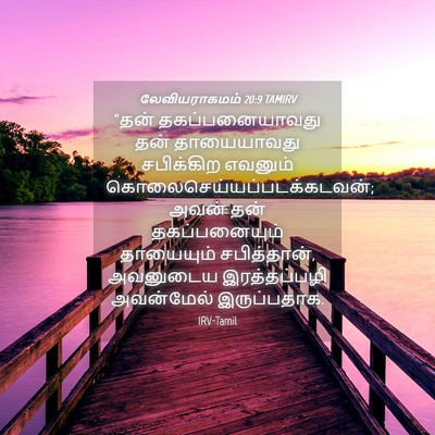 Picture 04 - லேவியராகமம் 20:9 TAMIRV - “தன் தகப்பனையாவது - Bible Verse Picture