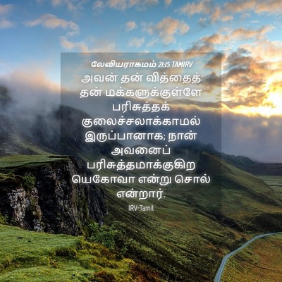 Picture 04 - லேவியராகமம் 21:15 TAMIRV - அவன் தன் வித்தைத் - Bible Verse Picture
