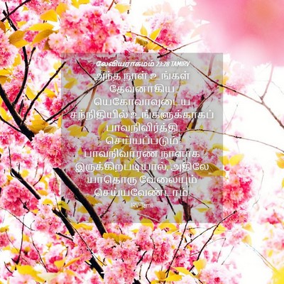 Picture 04 - லேவியராகமம் 23:28 TAMIRV - அந்த நாள் உங்கள் - Bible Verse Picture