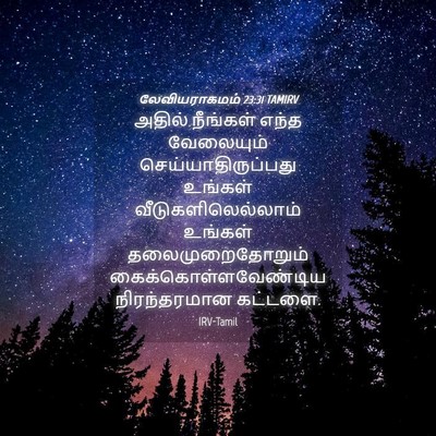 Picture 04 - லேவியராகமம் 23:31 TAMIRV - அதில் நீங்கள் - Bible Verse Picture