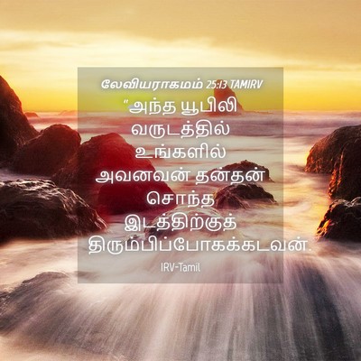 Picture 04 - லேவியராகமம் 25:13 TAMIRV - “அந்த யூபிலி - Bible Verse Picture