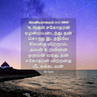 Picture 04 - லேவியராகமம் 25:25 TAMIRV - “உங்கள் சகோதரன் - Bible Verse Picture
