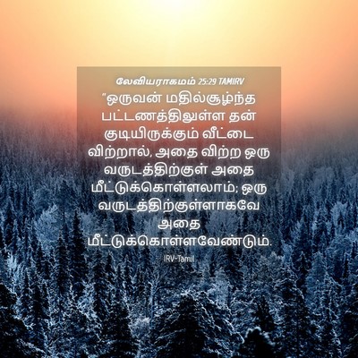 Picture 04 - லேவியராகமம் 25:29 TAMIRV - “ஒருவன் - Bible Verse Picture