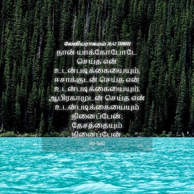 Picture 04 - லேவியராகமம் 26:42 TAMIRV - நான் யாக்கோபோடே - Bible Verse Picture