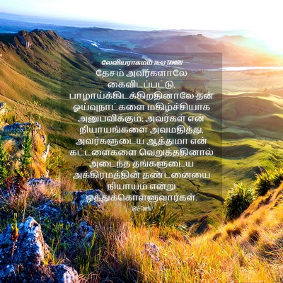 Picture 04 - லேவியராகமம் 26:43 TAMIRV - தேசம் அவர்களாலே - Bible Verse Picture