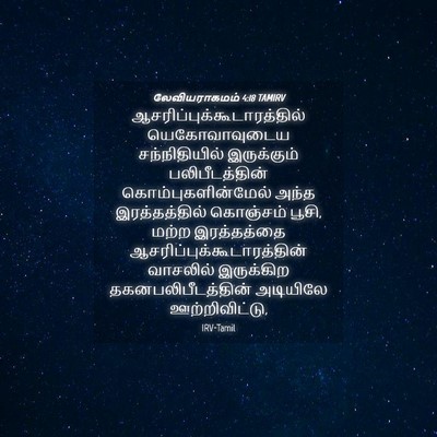 Picture 04 - லேவியராகமம் 4:18 TAMIRV -  - Bible Verse Picture