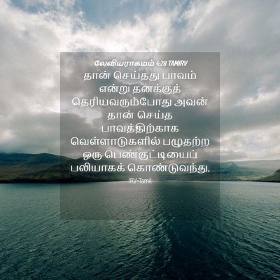 Picture 04 - லேவியராகமம் 4:28 TAMIRV - தான் செய்தது - Bible Verse Picture
