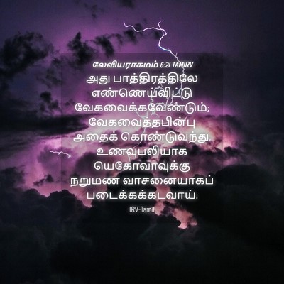 Picture 04 - லேவியராகமம் 6:21 TAMIRV - அது பாத்திரத்திலே - Bible Verse Picture
