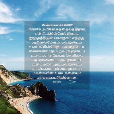 Picture 04 - லேவியராகமம் 8:30 TAMIRV - மோசே - Bible Verse Picture