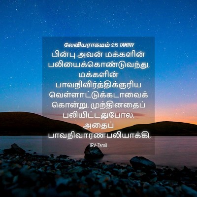 Picture 04 - லேவியராகமம் 9:15 TAMIRV - பின்பு அவன் - Bible Verse Picture
